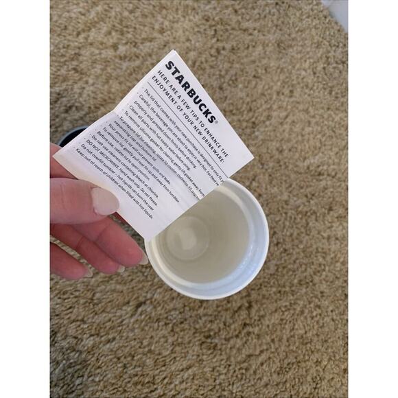 Starbucks Ceramic Tumbler with Lid Green Mermaid Siren Logo 2019 12oz - Picture 6 of 6